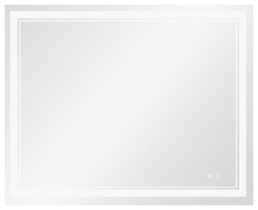 3-Colors LED Bathroom Mirror, Anti-Fog Memory Dimmable, Sliver, 40x32