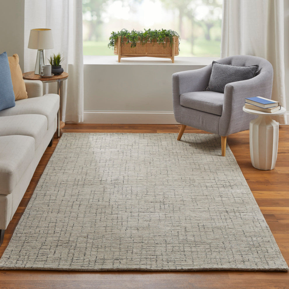 Weave & Wander Natal Transitional Solid, Ivory/Gray/Taupe, 12'x15'