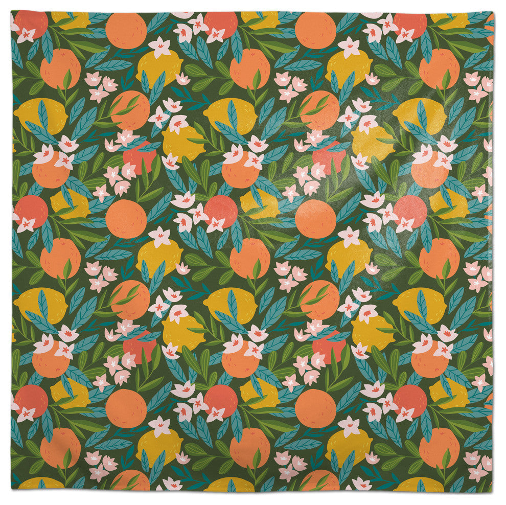 Citrus Fruit Green 2 58x58 Tablecloth