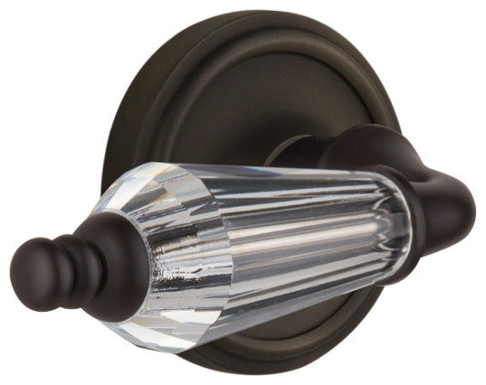 Classic Rosette Privacy Parlor Lever, Oil-Rubbed Bronze