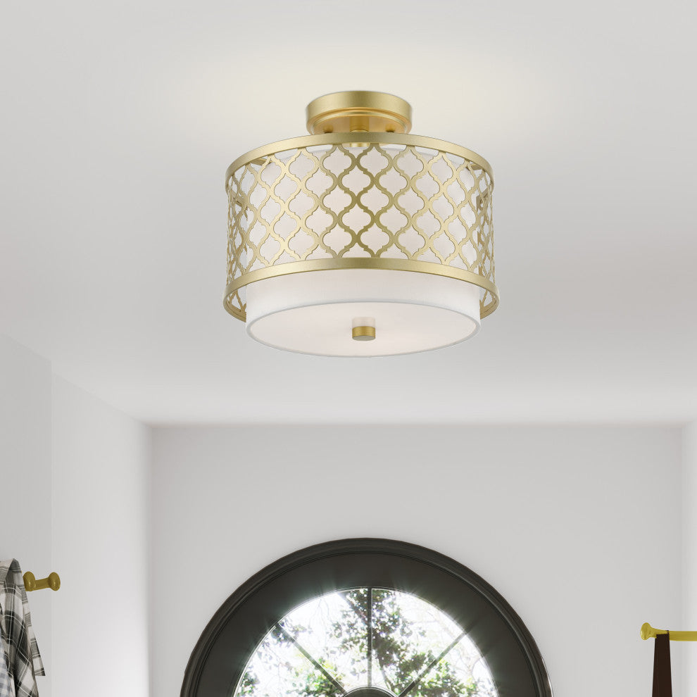 Arabesque 2 Light Soft Gold Small Semi-Flush