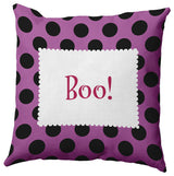 Halloween Boo Dots Accent Pillow, Orchid, 20"x20"