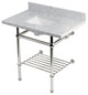 KVPB36MBSQB6 36" Console Sink with Brass Legs (8", 3 Hole)