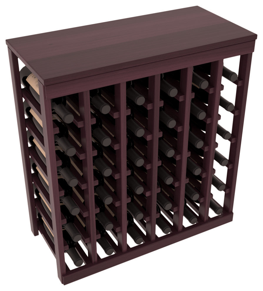 36-Bottle Kitchen Wine Rack,  Redwood, Burgundy + Satin