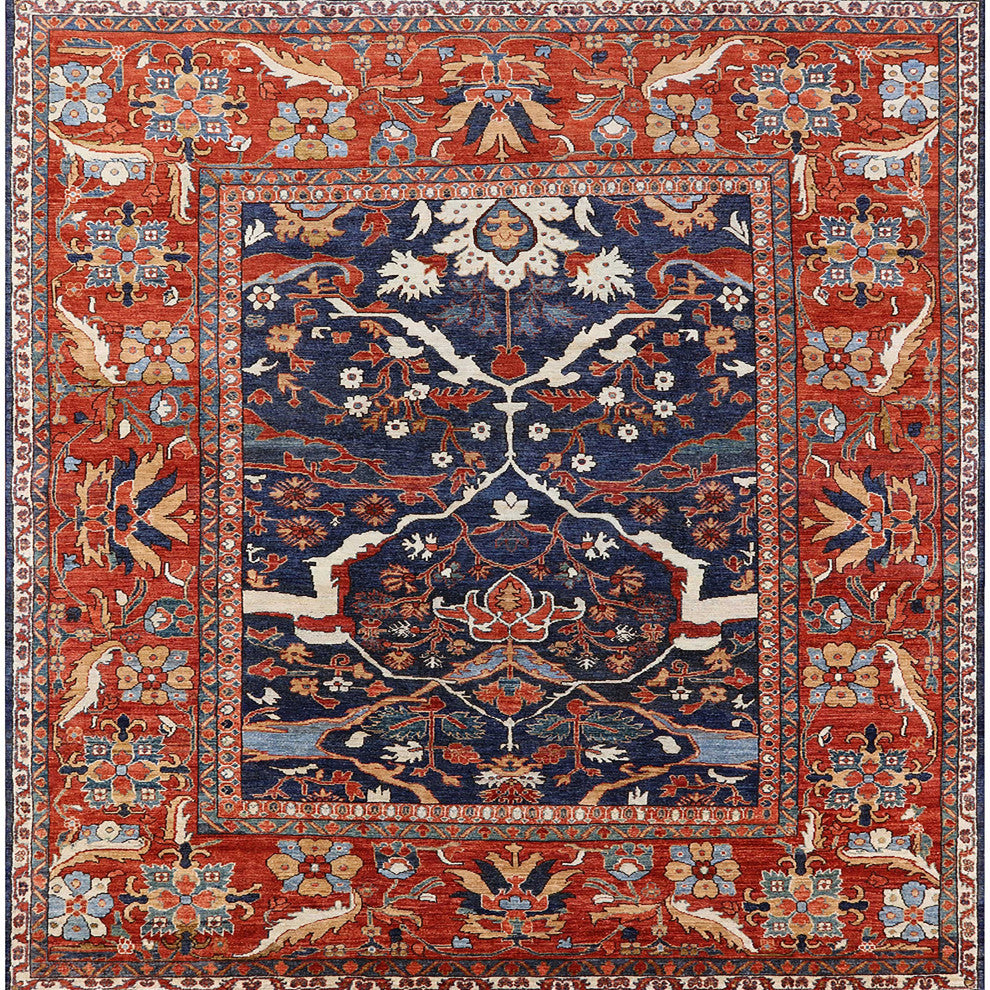 Ahgly Company Indoor Square Mid-Century Modern Area Rugs, 5' Square