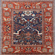 Ahgly Company Indoor Square Mid-Century Modern Area Rugs, 5' Square