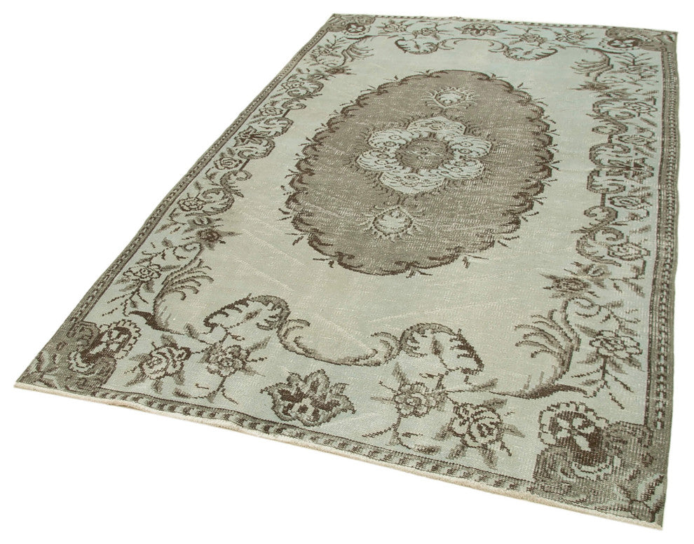 Rug N Carpet - Handmade Turkish 5' 2" x 8' 6" Decorative Overdyed Area Rug