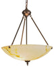 Meyda Lighting 149071 20"W Corinth White Marble Inverted Pendant