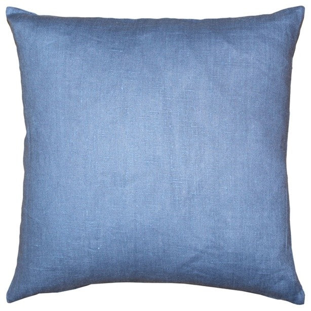Pillow Decor - Tuscany Linen Pacific Blue 17x17 Throw Pillow