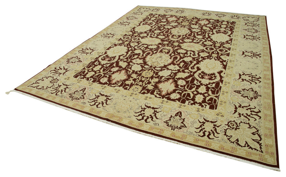 Rug N Carpet - Handwoven Oriental 9' 0" x 11' 7" One-of-a-Kind Oushak Area Rug