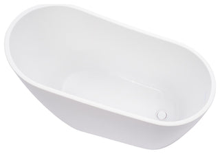 Vanity Art Freestanding Acrylic Soaking Bathtub, Pure White, 67"