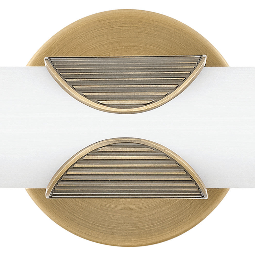 Hinkley Femi 22.5" Large LED Bath Vanity Light Lacquered Brass+Etched Opal Glass