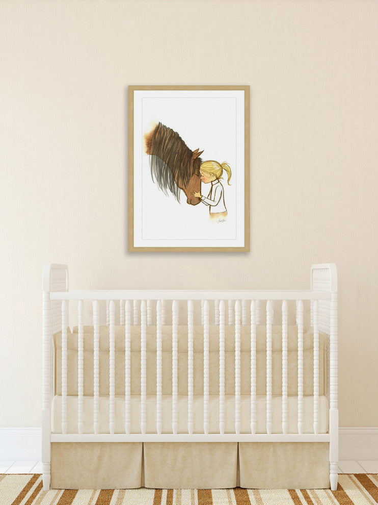 "Equestrian Girl" Framed Painting Print