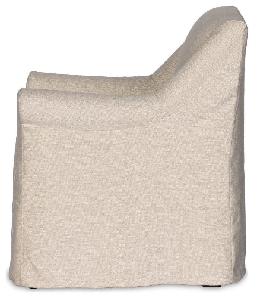 Bridges Slipcover Dining Armchair-Ntrl