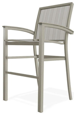 Bazza Sling Bar Height Stackable Outdoor Stool, Harbor/Storm