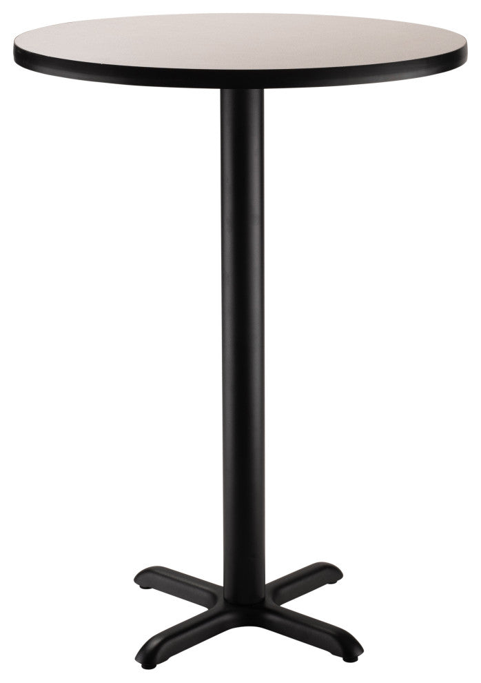 NPS Cafe Table, 36" Round, "X" Base, 42" Height, Grey Nebula