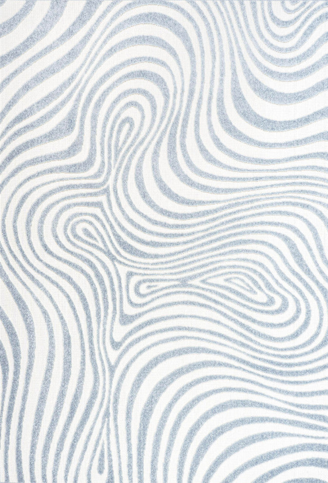 Maribo High-Low Abstract Groovy Striped Indoor/Outdoor Area Rug