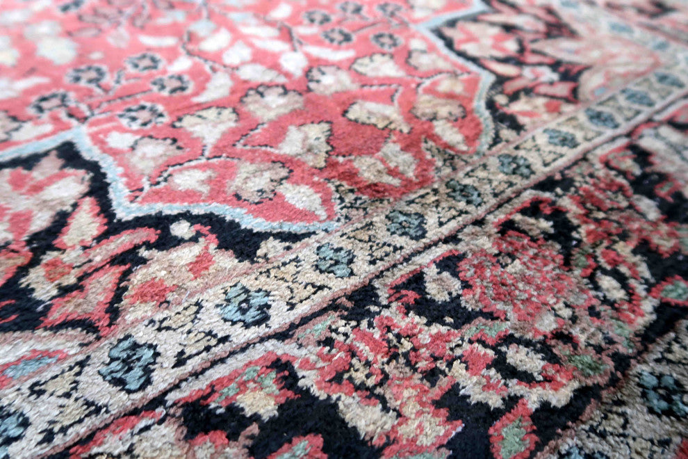 Handmade Vintage Persian Tabriz Kashmir Rug 2.5'x4.2', 78cmx129cm 1960s