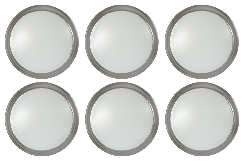 10 inch - LED Disk Light - 3000K - 6 Unit Contractor Pack - Brushed Nickel Finis