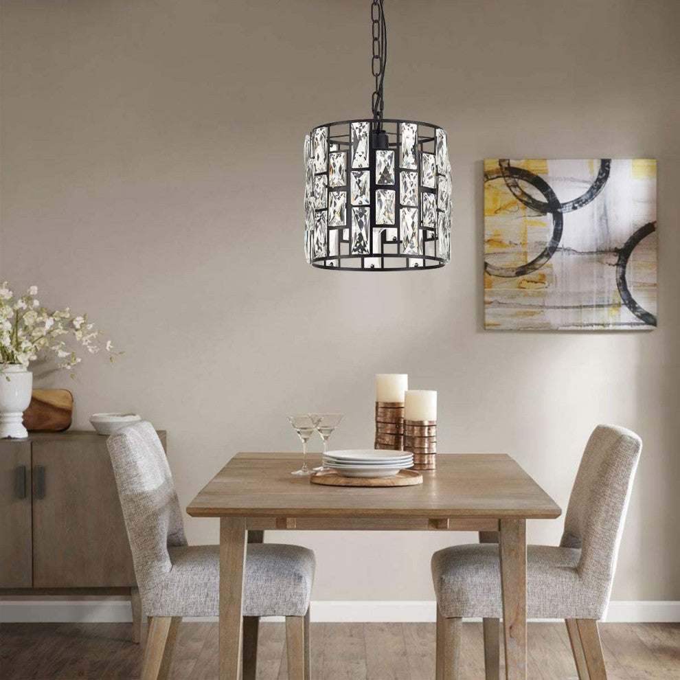 Crystal Hanging Lamp, Plug In, Swag, Cage Lighting