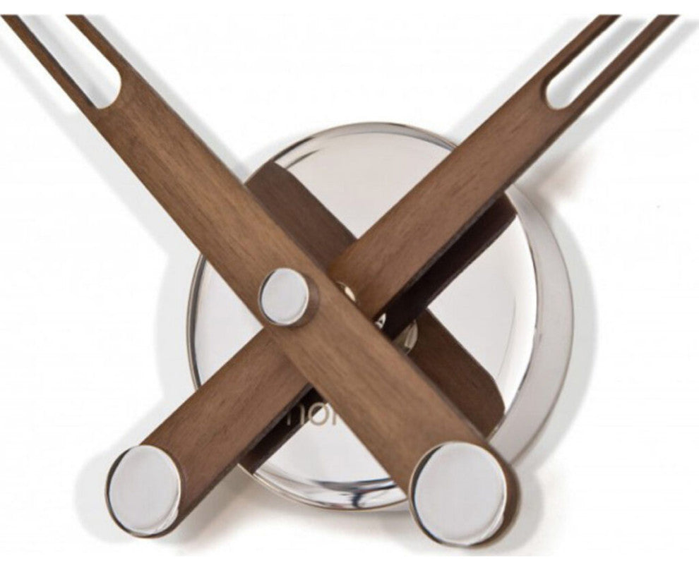 Nomon Axioma N Clock | Chromed Box, Walnut Hands