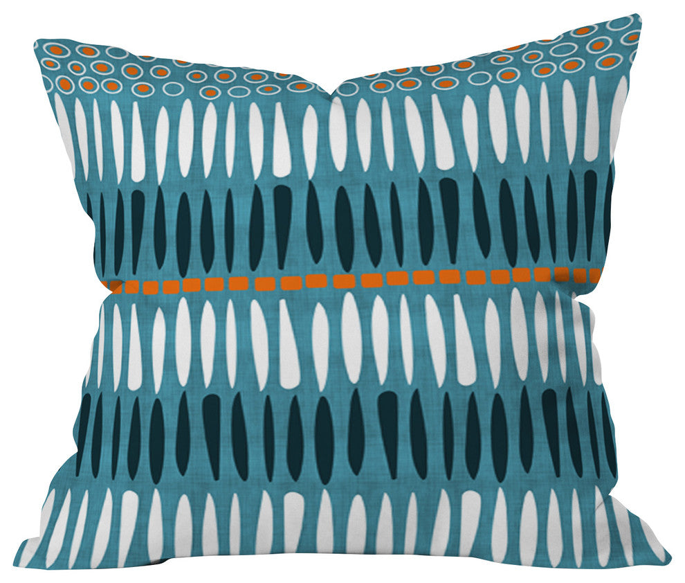 Caroline Okun Baby Teeth Mudcloth Throw Pillow