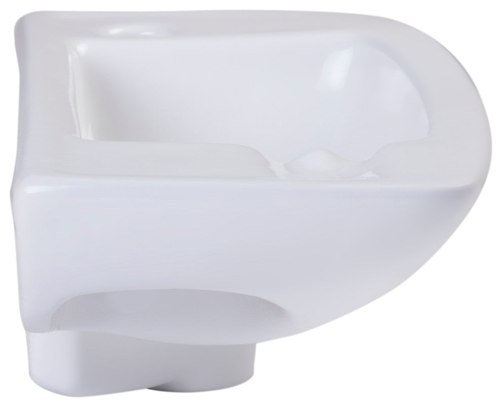 Small White Wall Mounted Porcelain Bathroom Sink Basin