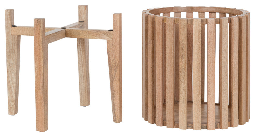 Paynter Floor Planter Set, Natural, 2 Piece