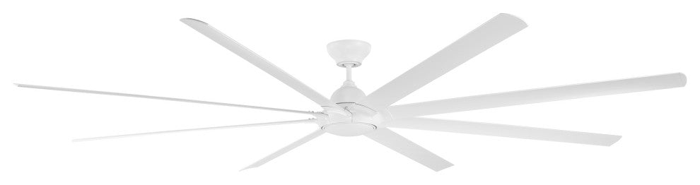 Hydra 120" Indoor/Outdoor 8-Blade Smart Ceiling Fan, Matte White, 3000K Light
