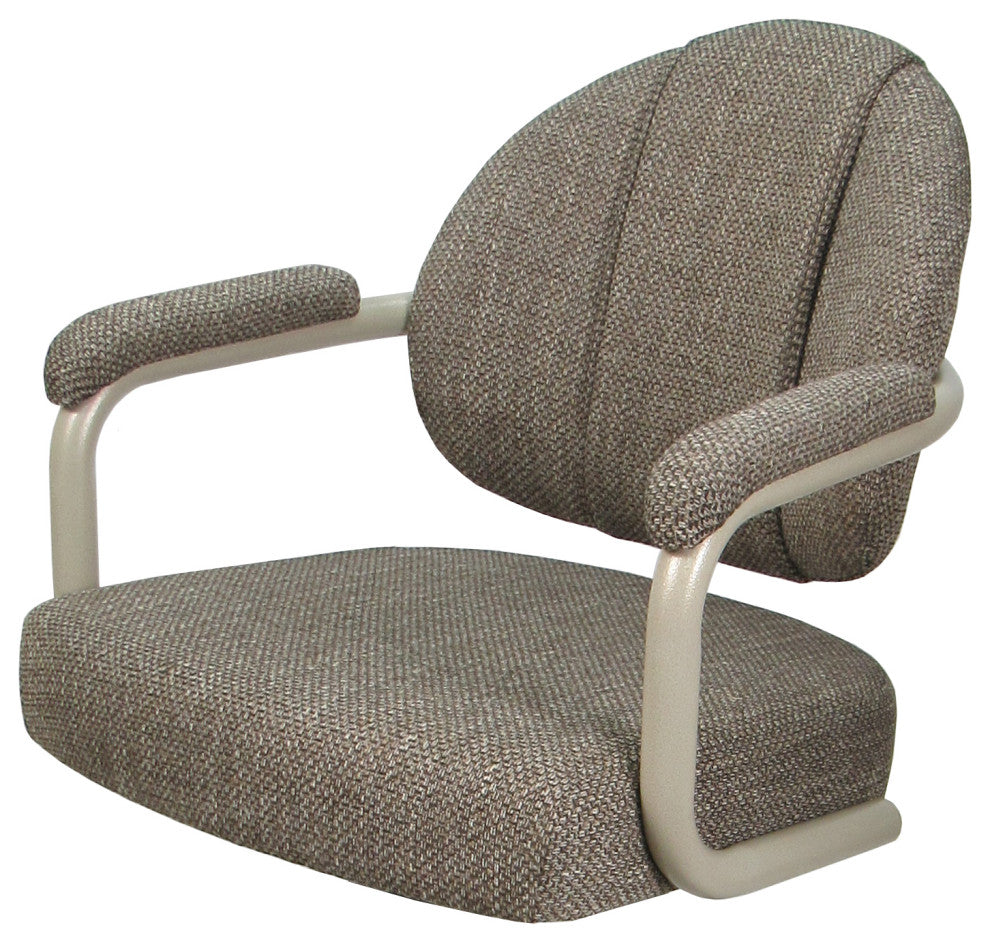 Swivel Counter 26", 30" or Extra Tall 34" Metal Bar Stool M-70, Plumley Cocoa - Beige, 30"