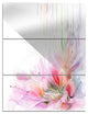 "Floral Composition" Glossy Metal Wall Art, 3 Panels, 28"x36"