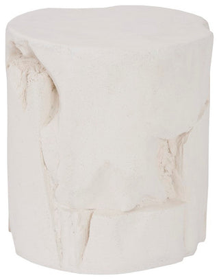 Slice Stool, Round, White Stone