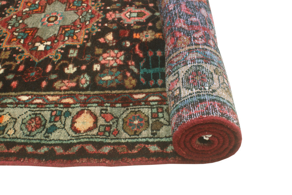 Fine Vintage Distressed Cartland Charcoal/Grey Runner, 2'10 x 8'9