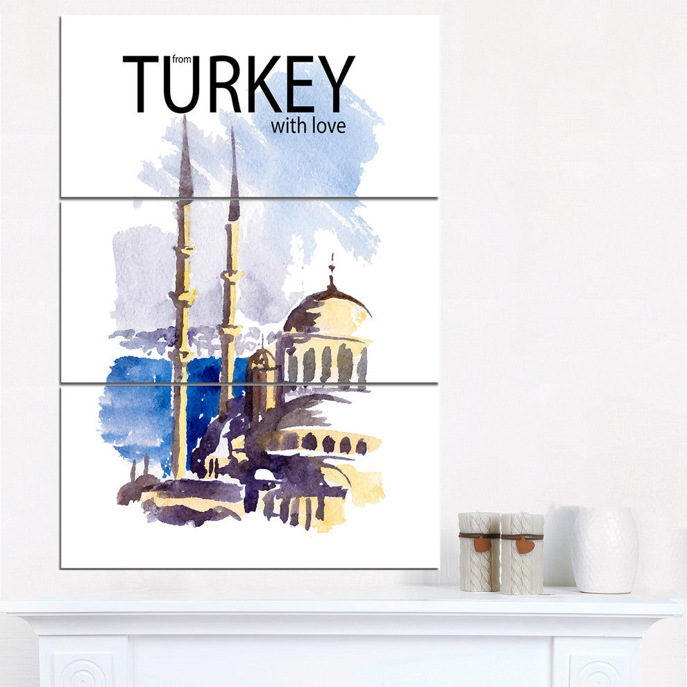 "Turkey Vector Illustration" Metal Wall Art, 3 Panels, 28"x36"
