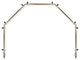 Vinci 13/16" 5-Sided Bay Window Curtain Rod, Antique Brass