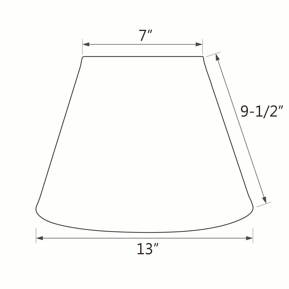 Aspen Creative 32688 Hardback Empire Spider Lamp Shade, Off White 7"x13"x9 1/2"