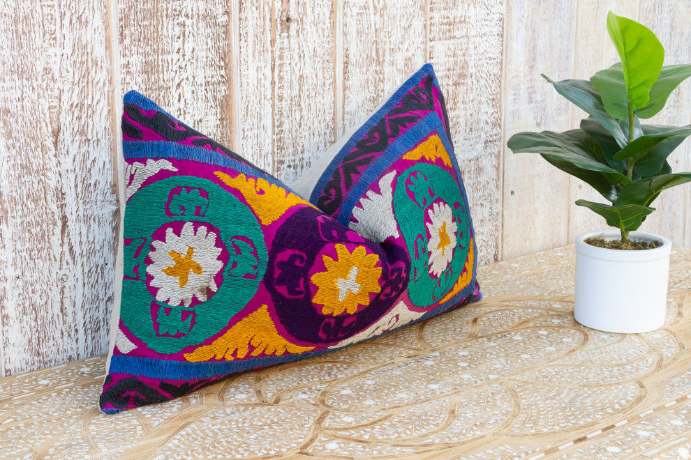 Darisa Nurata Suzani Lumbar Pillow
