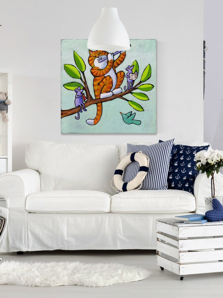 Marmont Hill, "Out on a Musical Limb" by Janet Nelson on Wrapped Canvas, 18x18