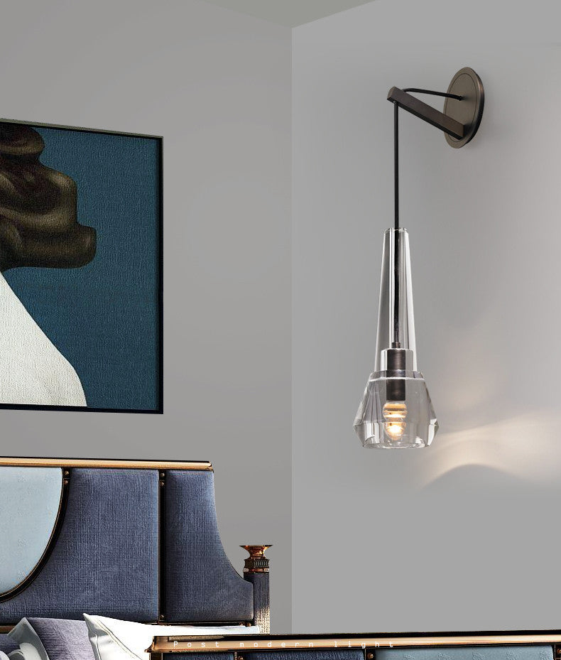 Nijar | Modern LED Crystal Copper Wall Sconce