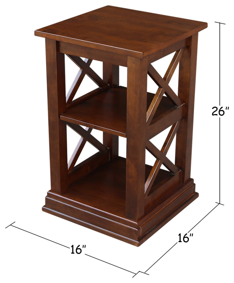 Hampton Accent Table With Shelves, Espresso