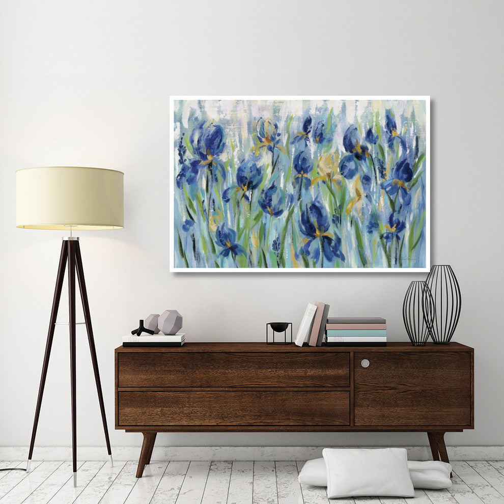 "Iris Flower Bed" Digital Paper Print by Silvia Vassileva, 62"x42"