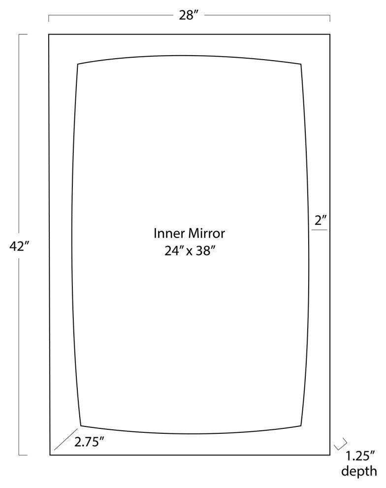 Estaban Leather Mirror Small, Cognac