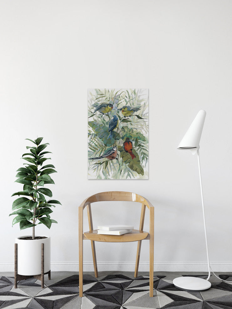 "Morning Birds III" Painting Print on Wrapped Canvas, 24"x36"