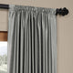 Storm Gray Textured Vintage FauxDupioni Silk Curtain Single Panel, 50"x96"