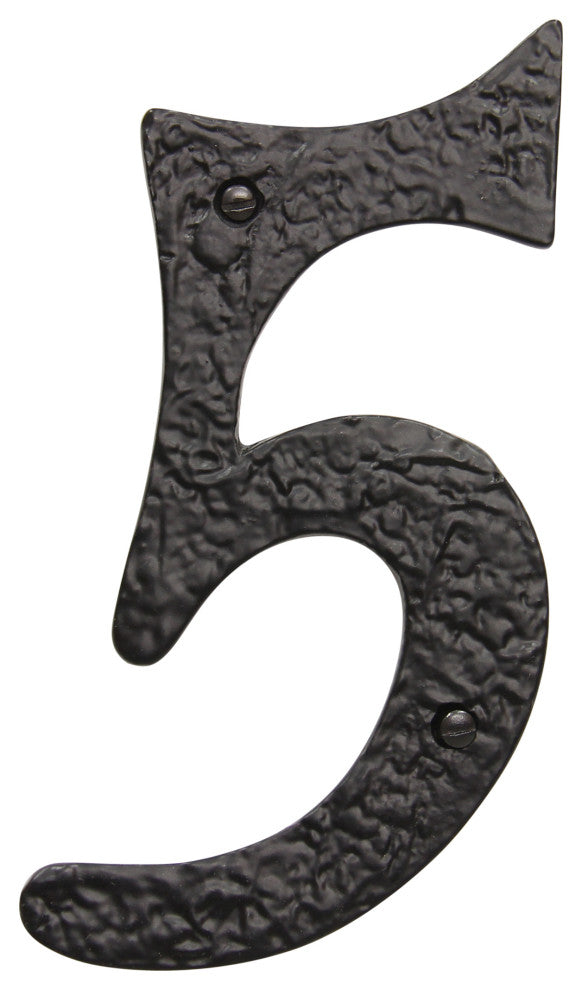 RCH Hardware Iron Vintage Classic House Number, 6", Black, 5