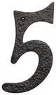 RCH Hardware Iron Vintage Classic House Number, 6", Black, 5