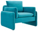 Indicate Performance Velvet Armchair Blue