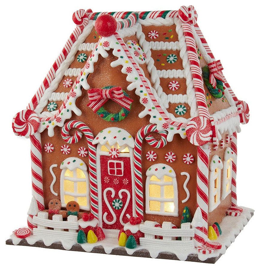 Kurt Adler 13" Battery-Operated Gingerbread House With LED Light and Timer