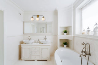 Elegant Lighting LD7034W28 Hanson 3 Light 28"W Vanity Light - Black / Frosted