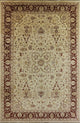 Oushak Collection Peshawar Quality Chob Ivory 12'x18' Hand Kotted Wool Rug H9377